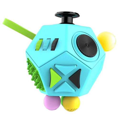12-Sided Fidget Cube - Blue Azul - Fidgetys Co.