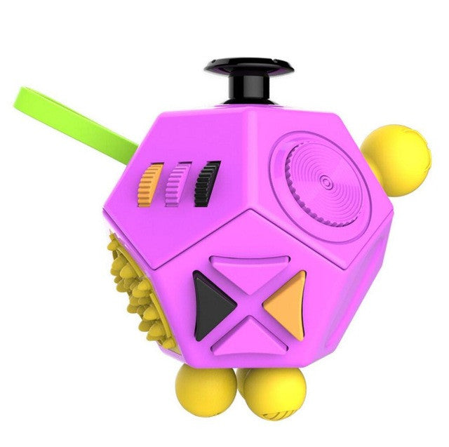 12-Sided Fidget Cube - Purple - Fidgetys Co.