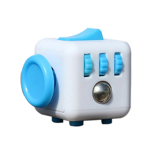 Fidget Cube - White/Blue - Fidgetys Co.