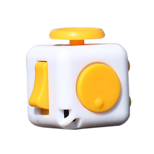 Fidget Cube - White / Yellow - Fidgetys Co.