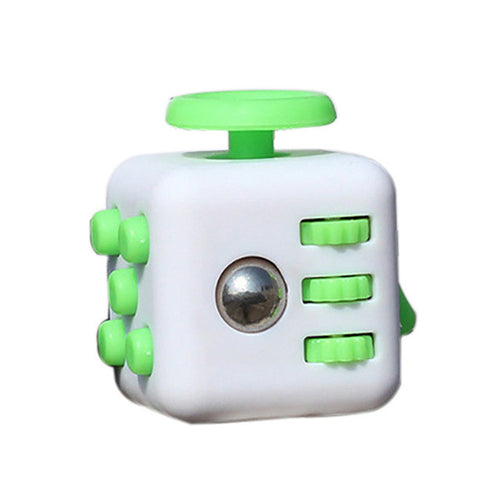 Fidget Cube - White / Green - Fidgetys Co.